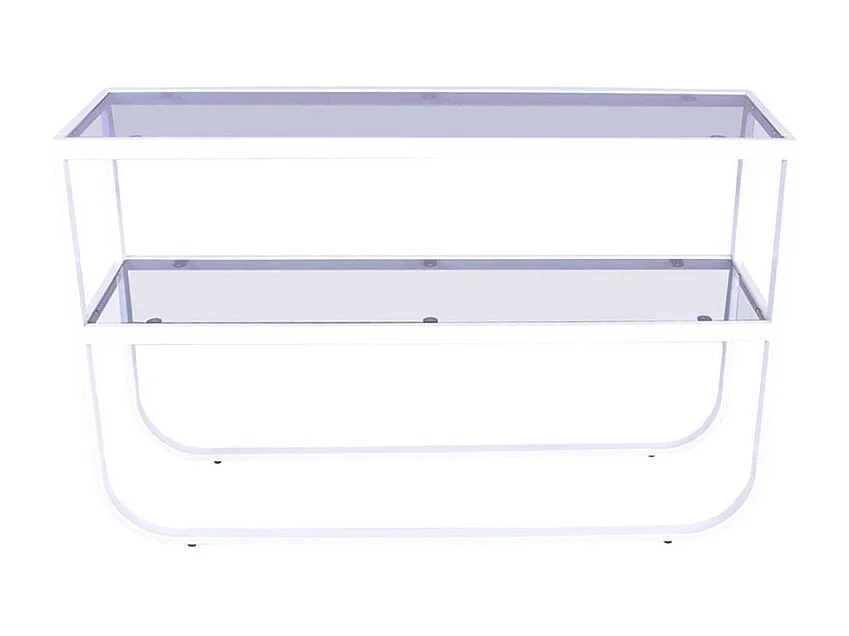 Console Design en Verre "Rocker" 110cm Blanc