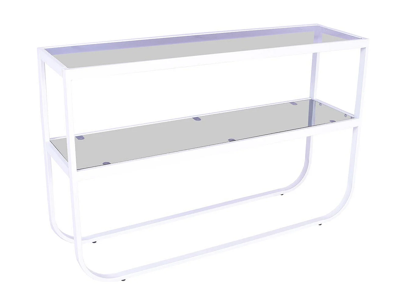 Console Design en Verre "Rocker" 110cm Blanc
