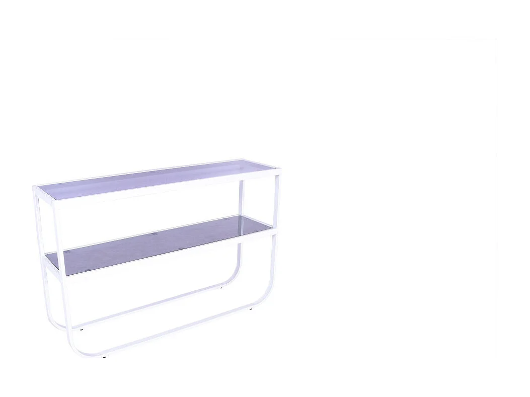 Console Design en Verre "Rocker" 110cm Blanc