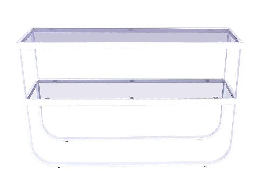 Console Design en Verre "Rocker" 110cm Blanc