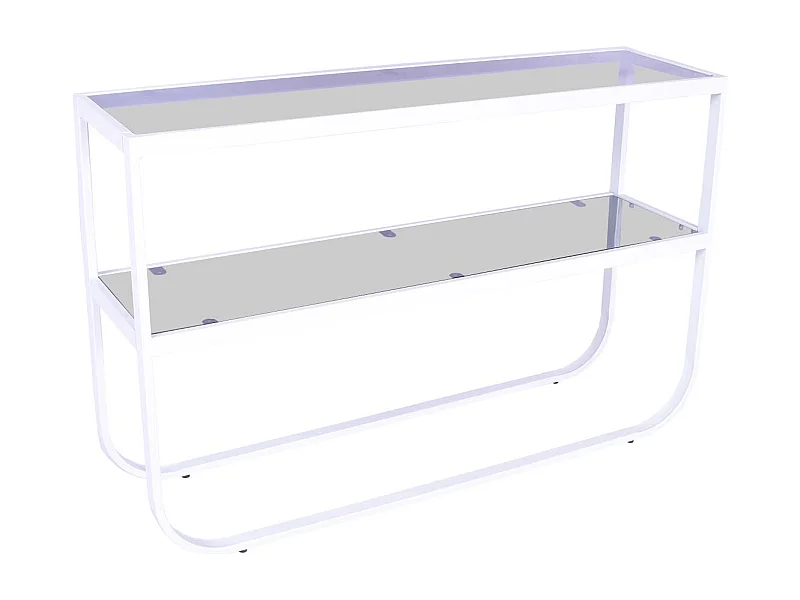 Console Design en Verre "Rocker" 110cm Blanc