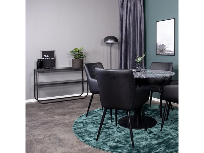 Console Design en Verre "Rocker" 110cm Noir