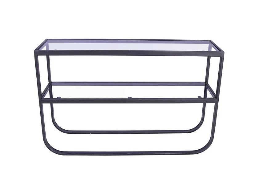 Console Design en Verre "Rocker" 110cm Noir