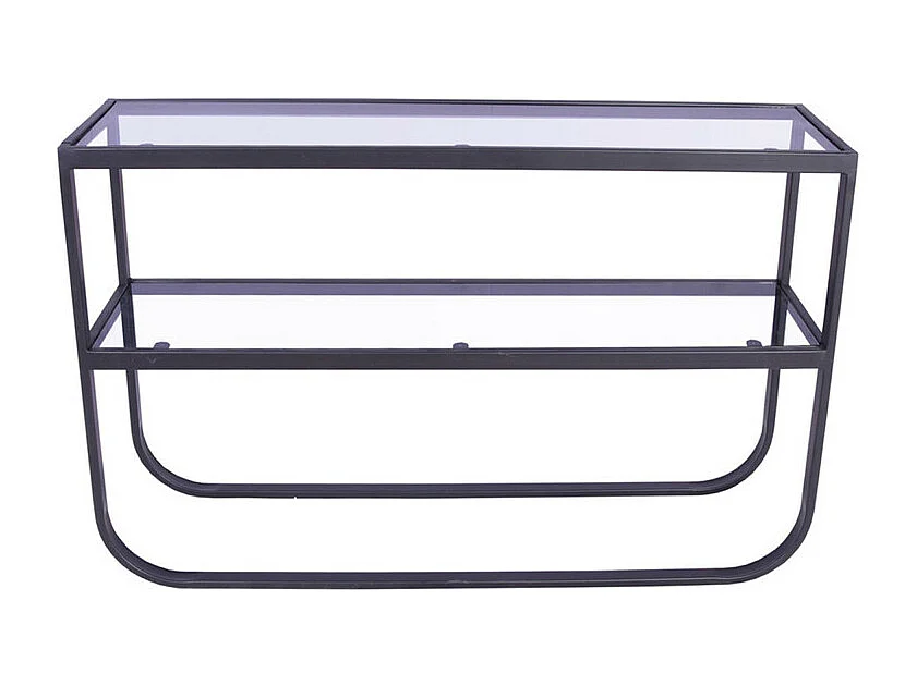 Console Design en Verre "Rocker" 110cm Noir