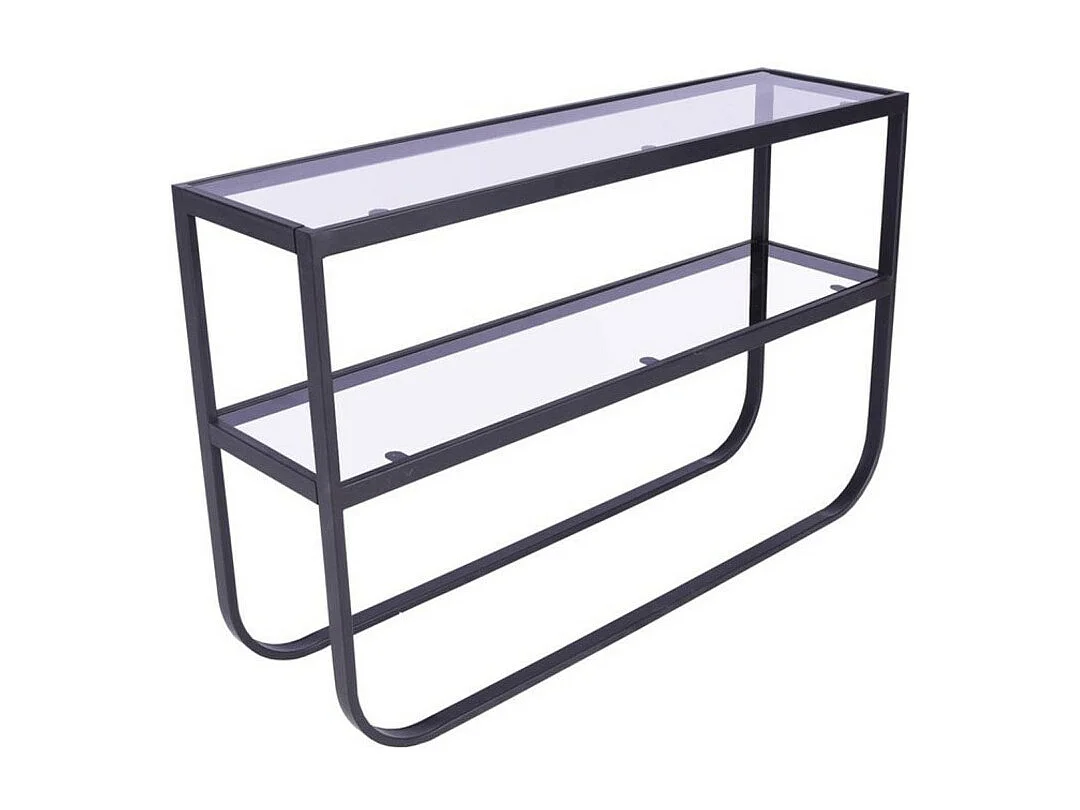 Console Design en Verre "Rocker" 110cm Noir