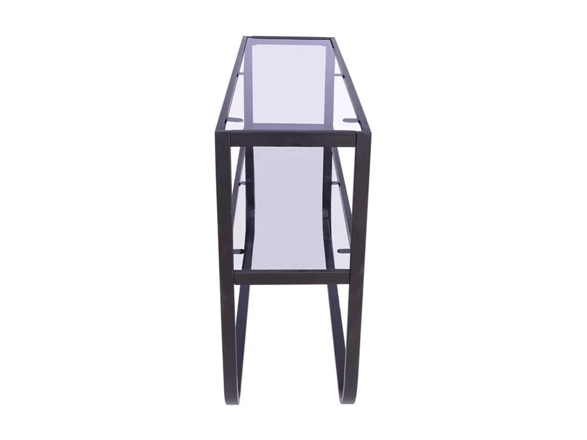 Console Design en Verre "Rocker" 110cm Noir