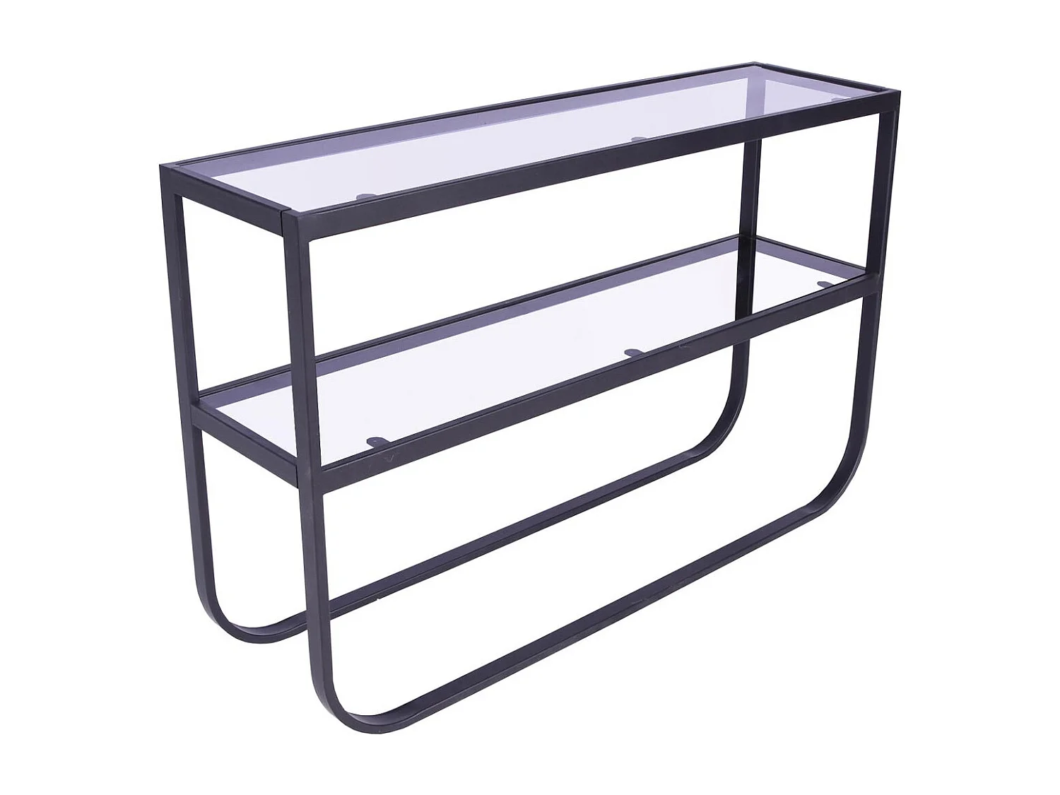 Console Design en Verre "Rocker" 110cm Noir