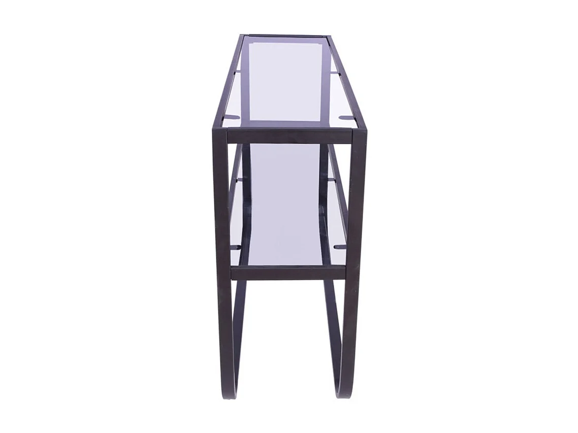 Console Design en Verre "Rocker" 110cm Noir