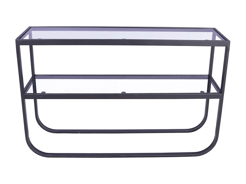 Console Design en Verre "Rocker" 110cm Noir