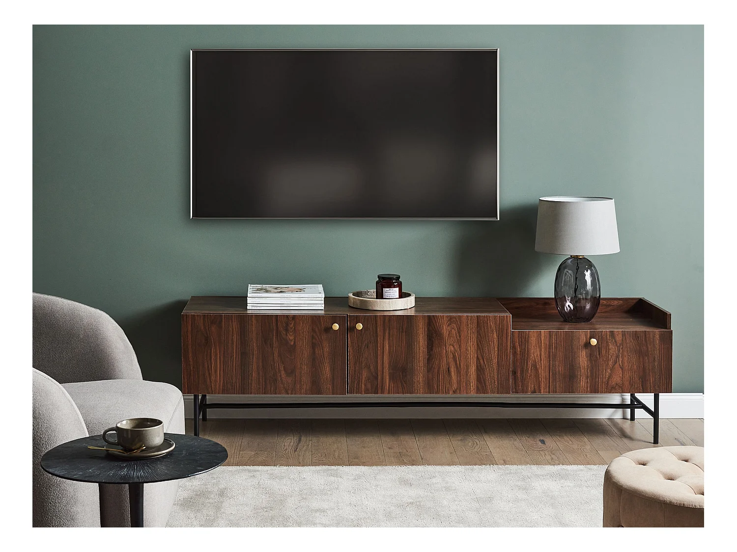 Szafka RTV LISMORE Ciemnobrązowy