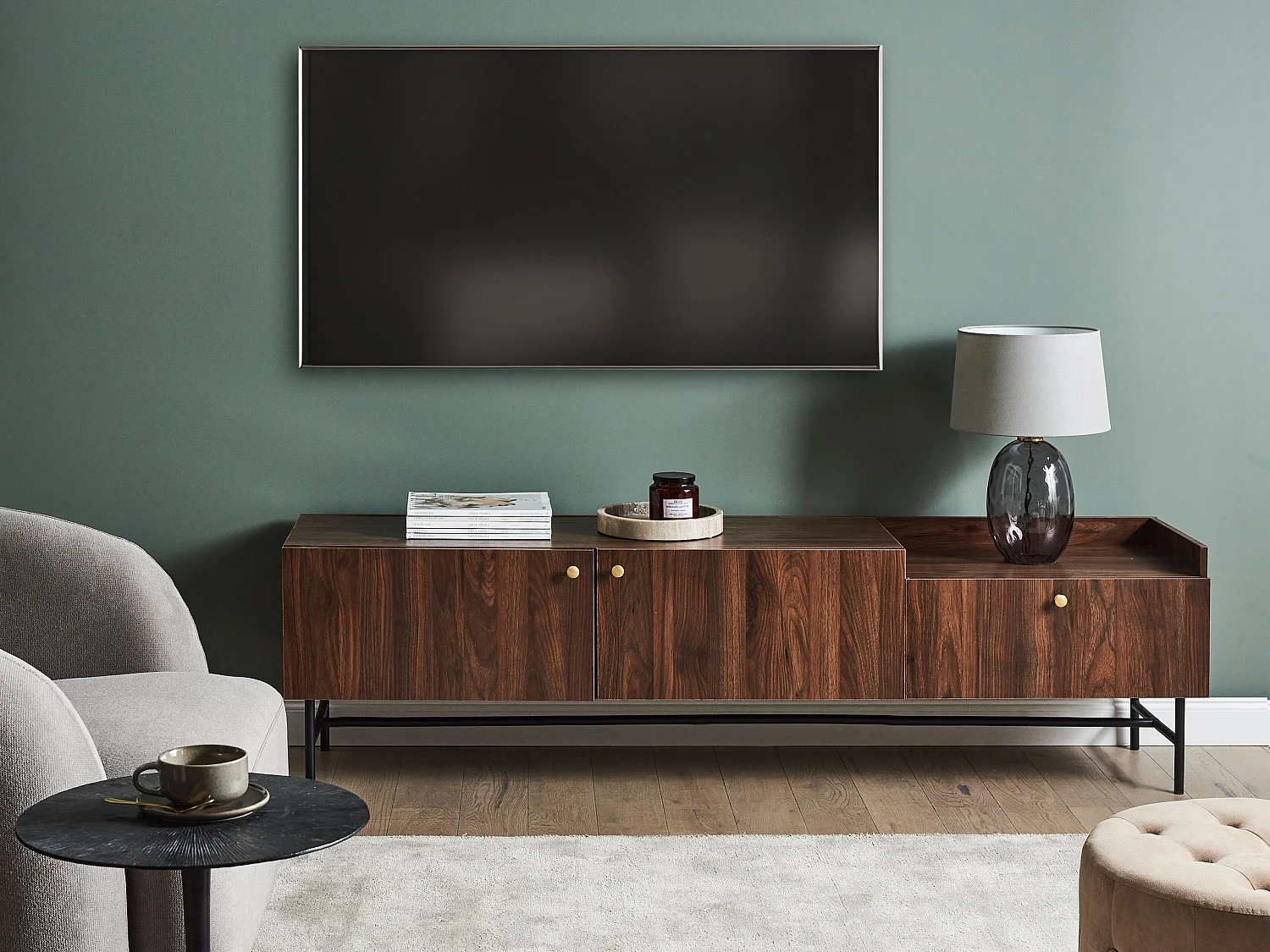 Meuble TV LISMORE Marron foncé