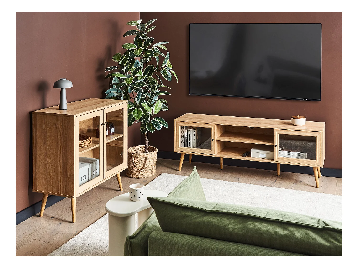 TV-meubel ALBANY Lichtbruin