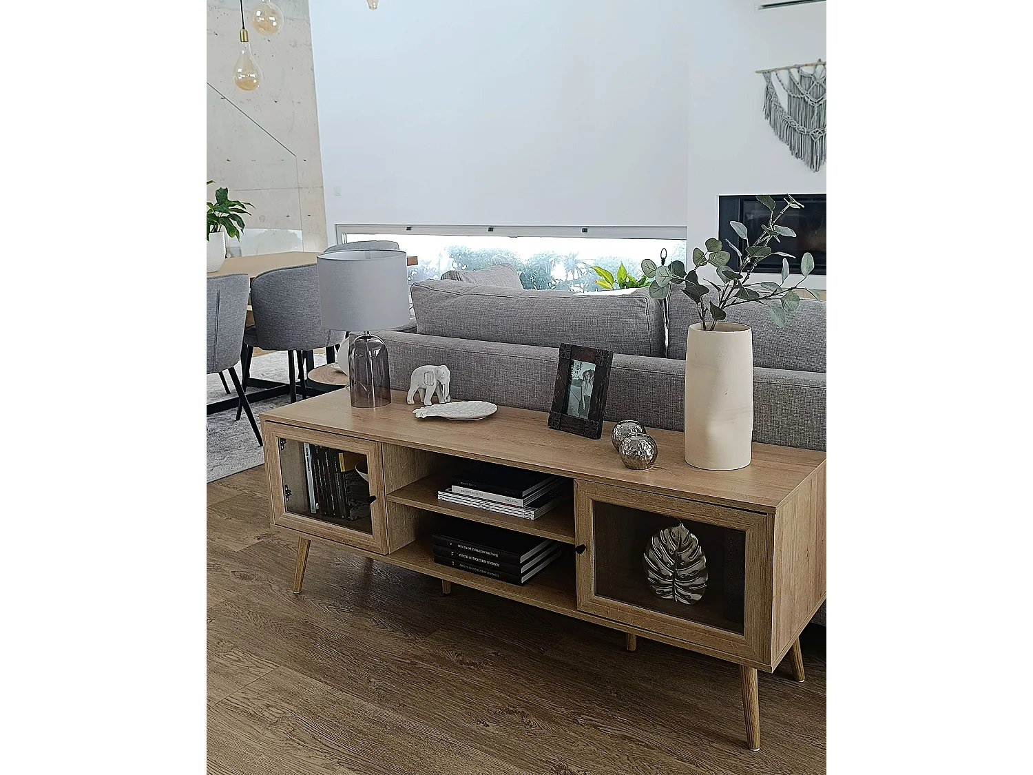 Meuble TV ALBANY Marron clair