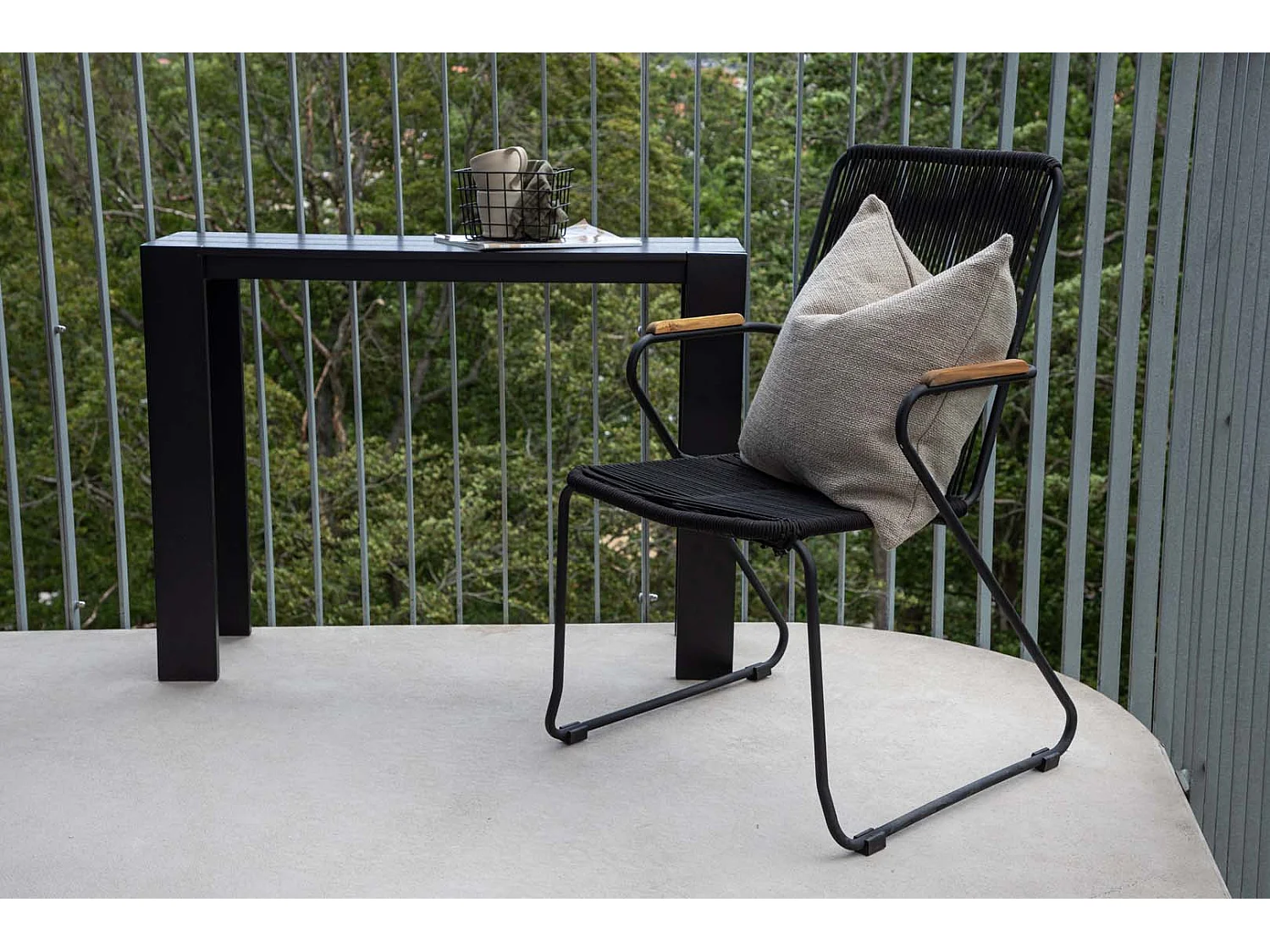 Chaise de Jardin "Barton" 82cm Noir