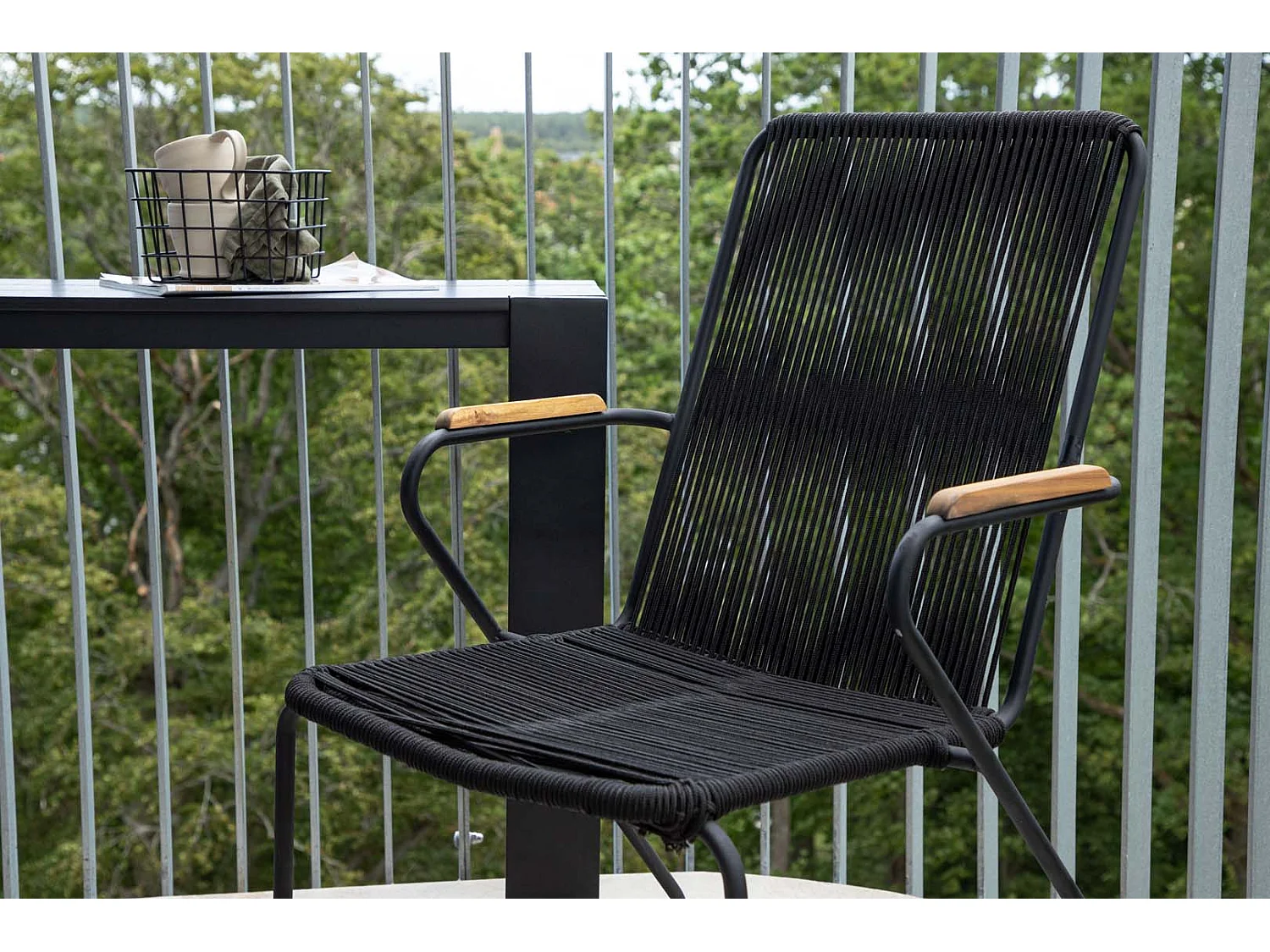 Chaise de Jardin "Barton" 82cm Noir