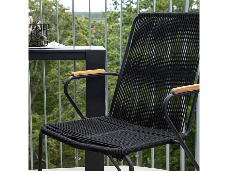 Chaise de Jardin "Barton" 82cm Noir