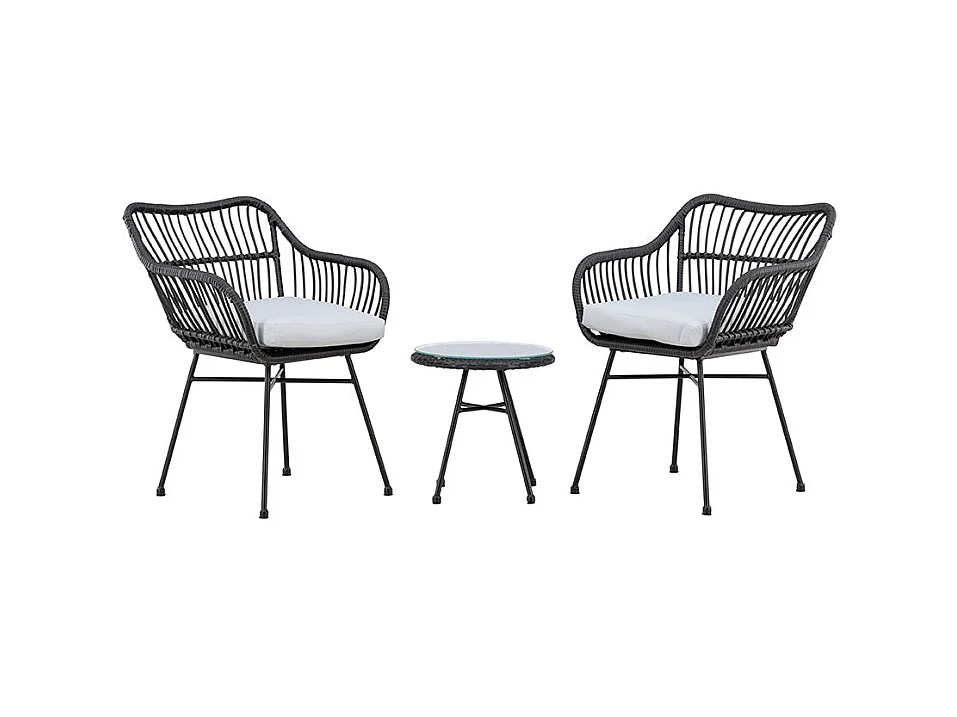 Salon de Jardin "Viga" 81cm Noir