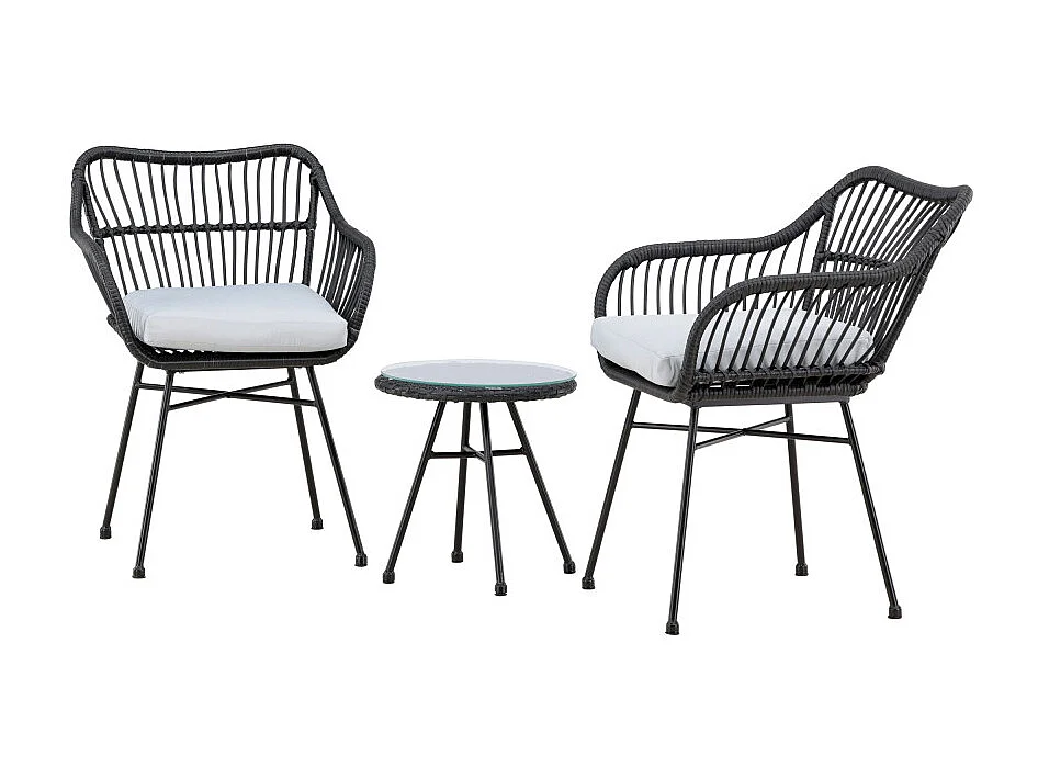 Salon de Jardin "Viga" 81cm Noir