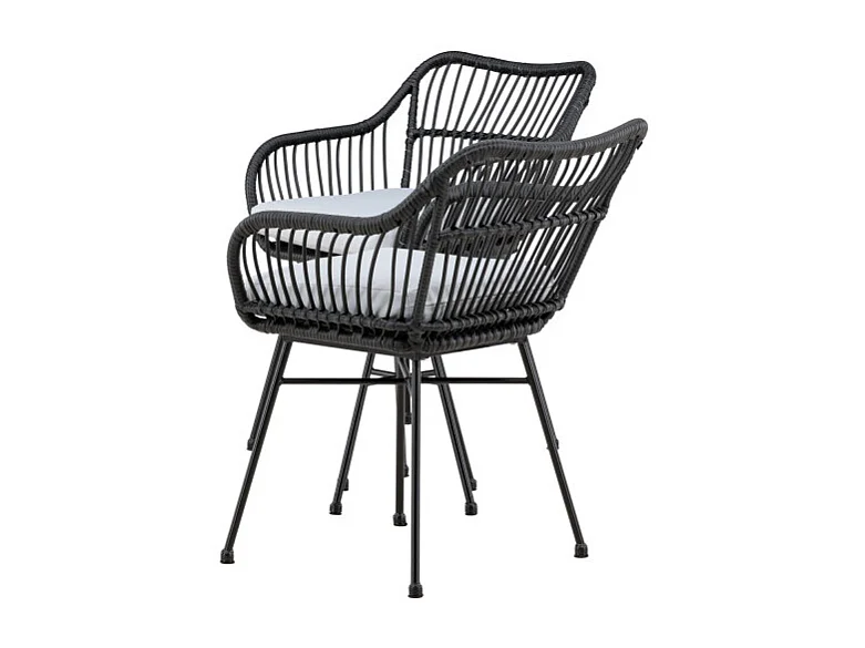 Salon de Jardin "Viga" 81cm Noir