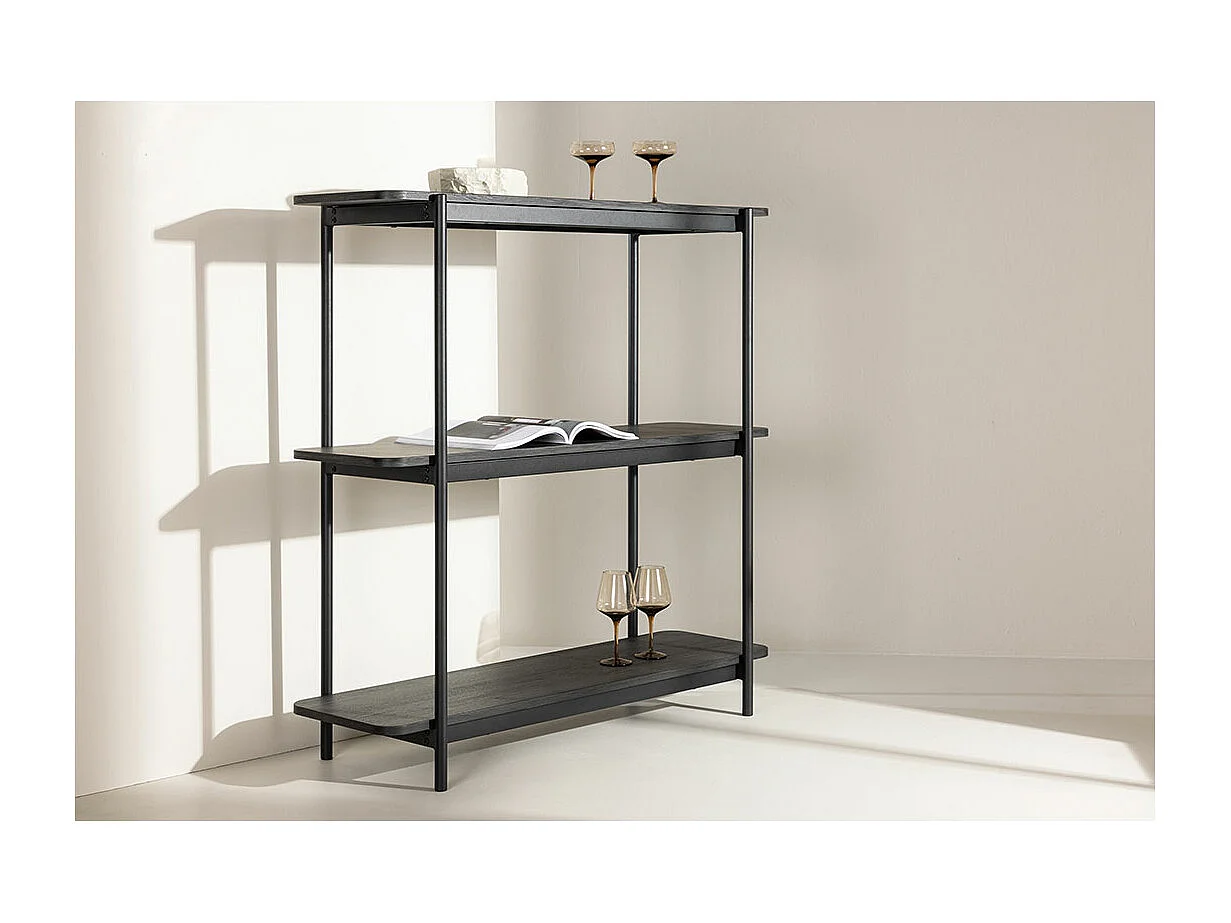 Étagère 3 Niveaux "Heim" 120cm Noir
