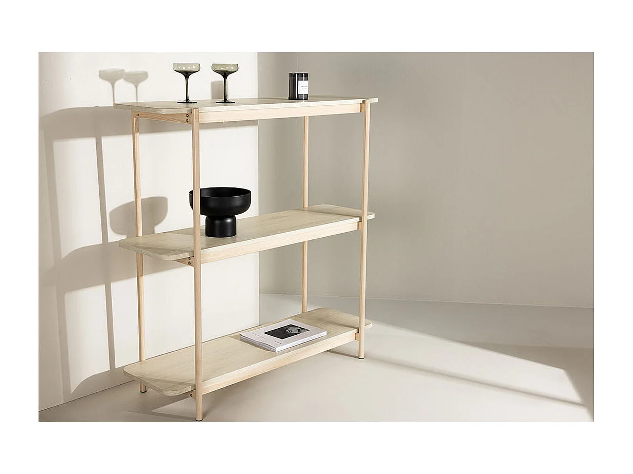 Étagère 3 Niveaux "Heim" 120cm Naturel