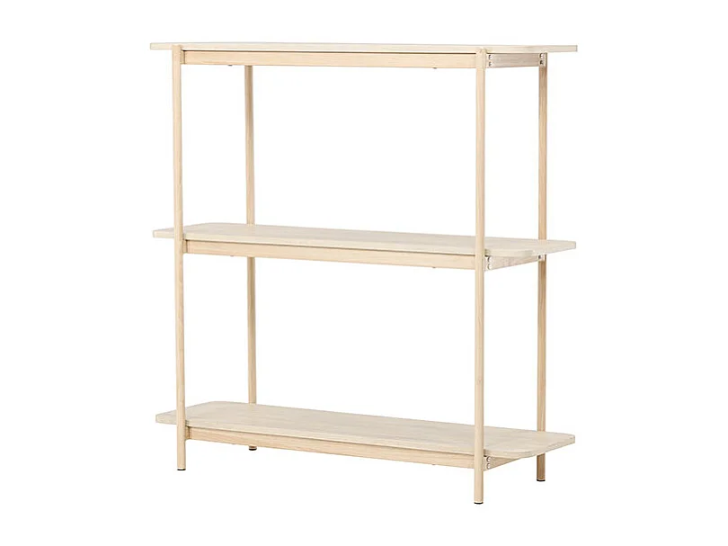 Heim bibliothèque 120 cm 3 étagères whitewash.