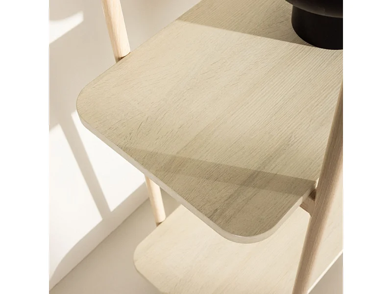 Heim bibliothèque 120 cm 3 étagères whitewash.