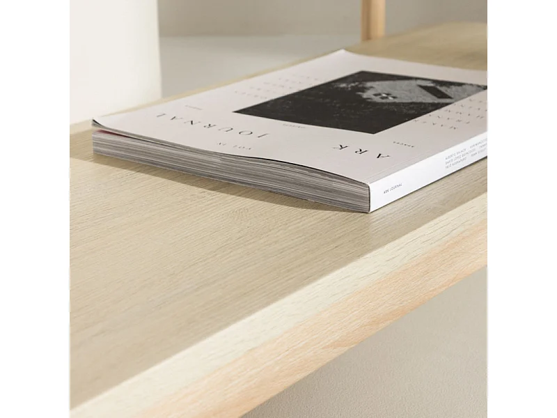 Heim bibliothèque 120 cm 3 étagères whitewash.