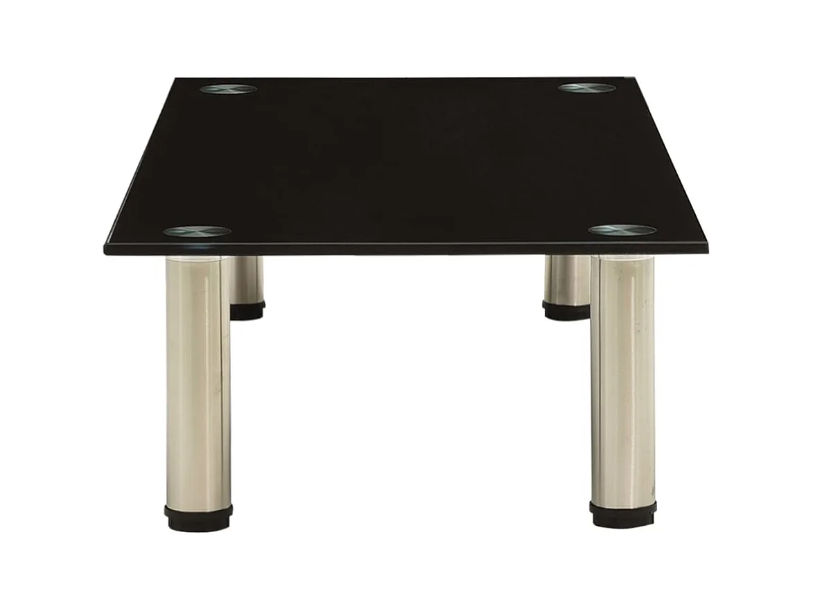 Meuble TV Noir 80x35x17 cm Verre trempé WET5278