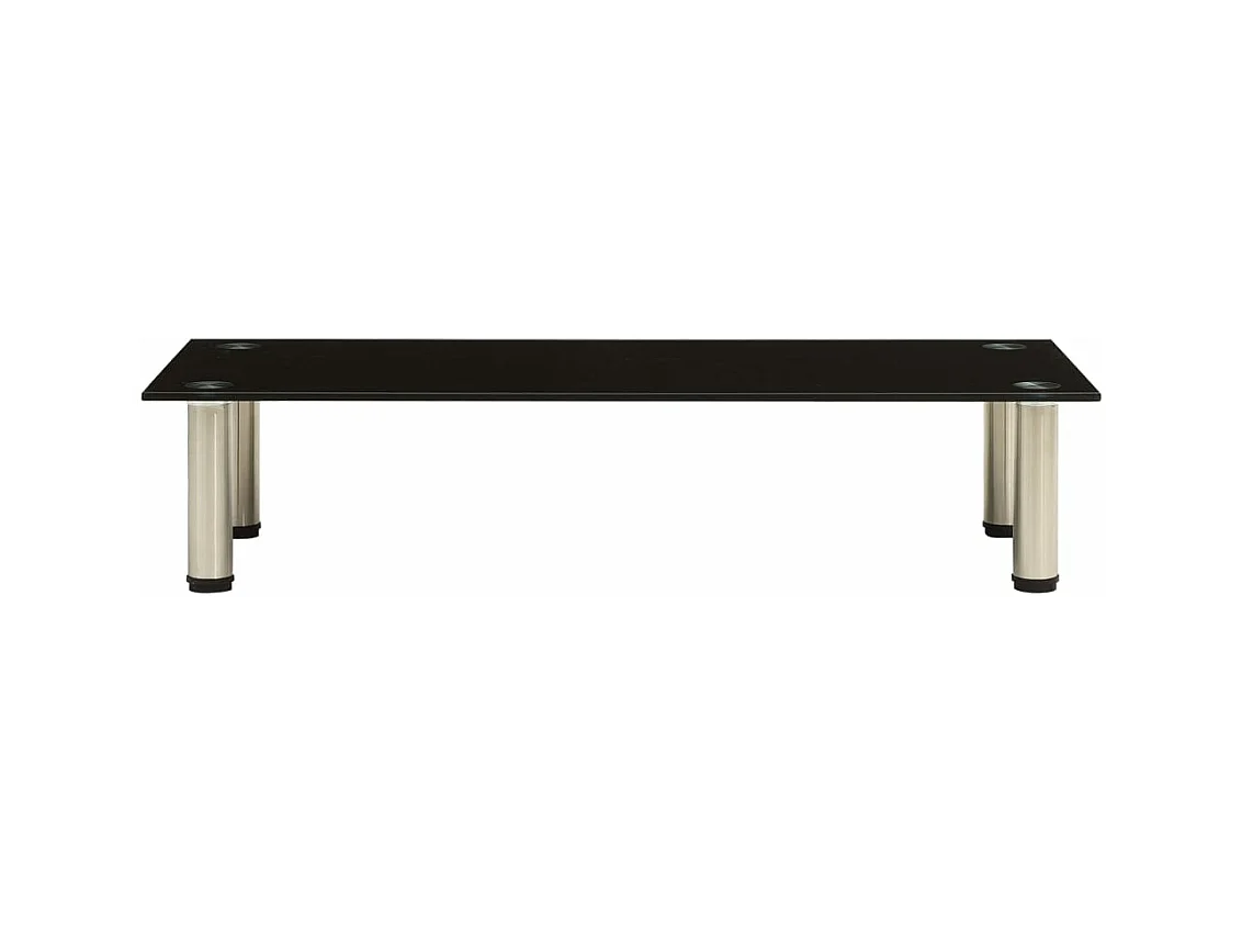 Mueble para TV de vidrio templado negro 80x35x17 cm ES31511