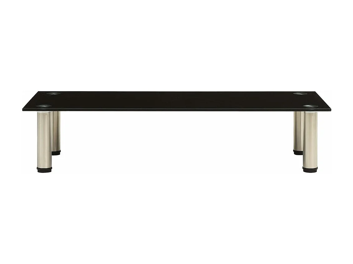 Mobile Porta TV | Armadietto TV Nero 80x35x17 cm in Vetro Temperato