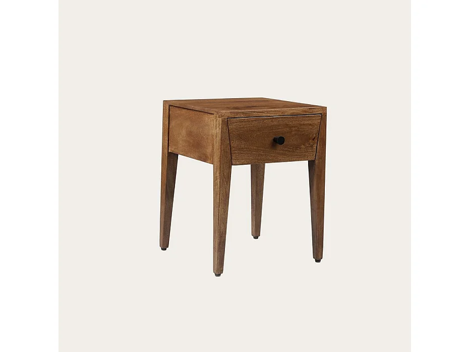 Table de chevet en bois massif Noyer Bourbon (G05) 35x45