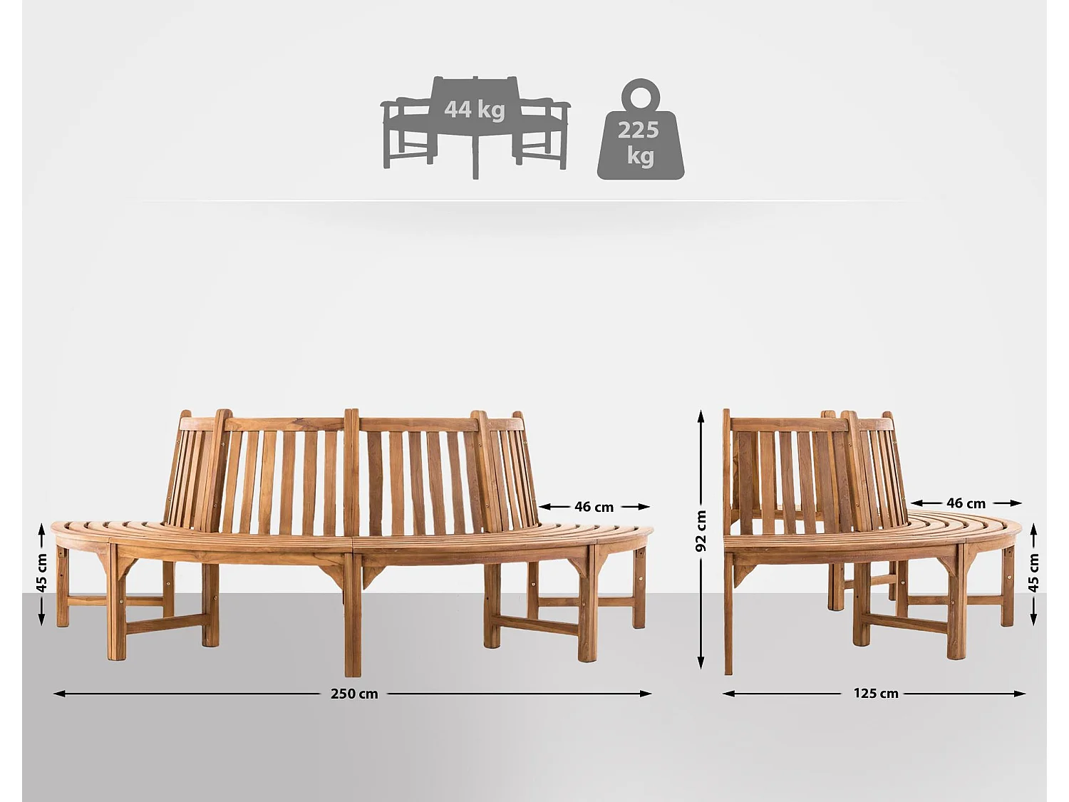 Banc de jardin - Bois - Teck - Leming