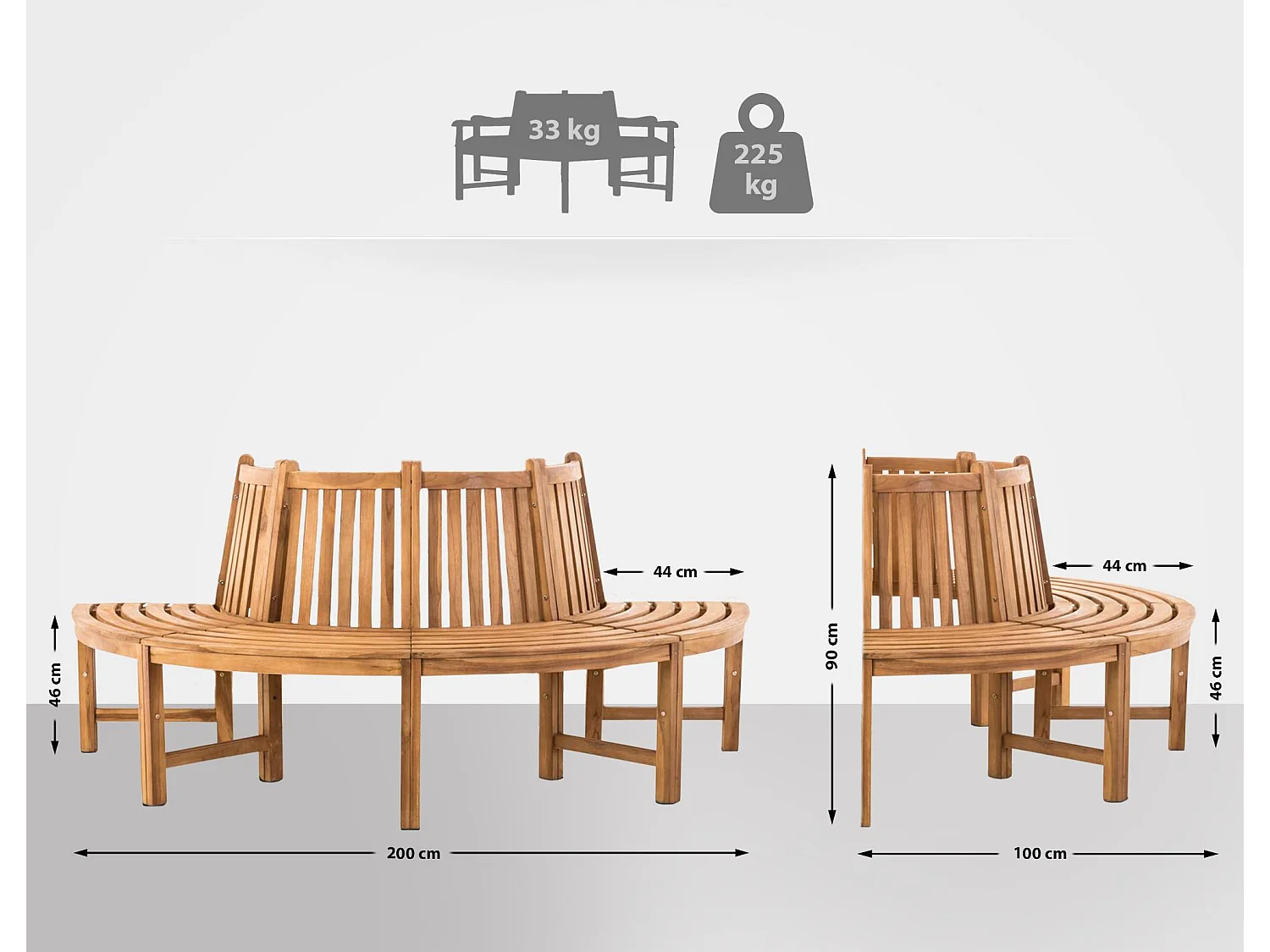 Banc de jardin - Bois - Teck - Leming