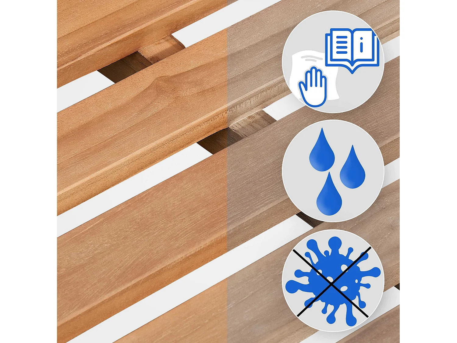 Banc de jardin - Bois - Teck - Teakbank 120 cm mit Abdeckhaube