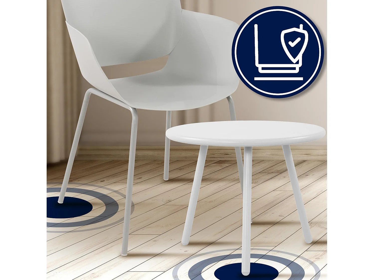 Ensemble de jardin - Table + 4 Chaises - Berena