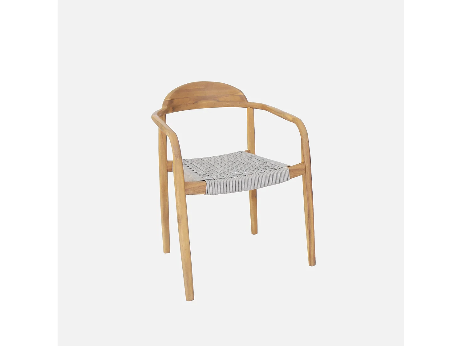 Table de jardin extensible bois d'acacia + 6 assises en résine couleur naturel Palena + Cerina