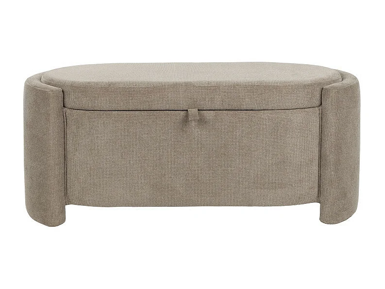 Miro - Banc coffre en tissu L108cm - Gris