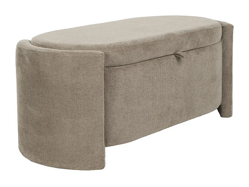 Miro - Banc coffre en tissu L108cm - Gris