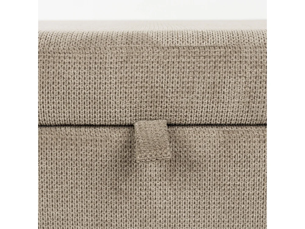 Miro - Banc coffre en tissu L108cm - Gris