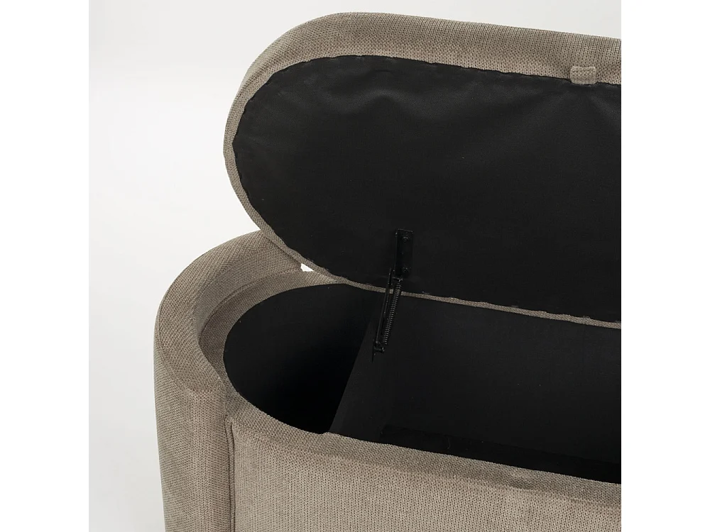 Miro - Banc coffre en tissu L108cm - Gris