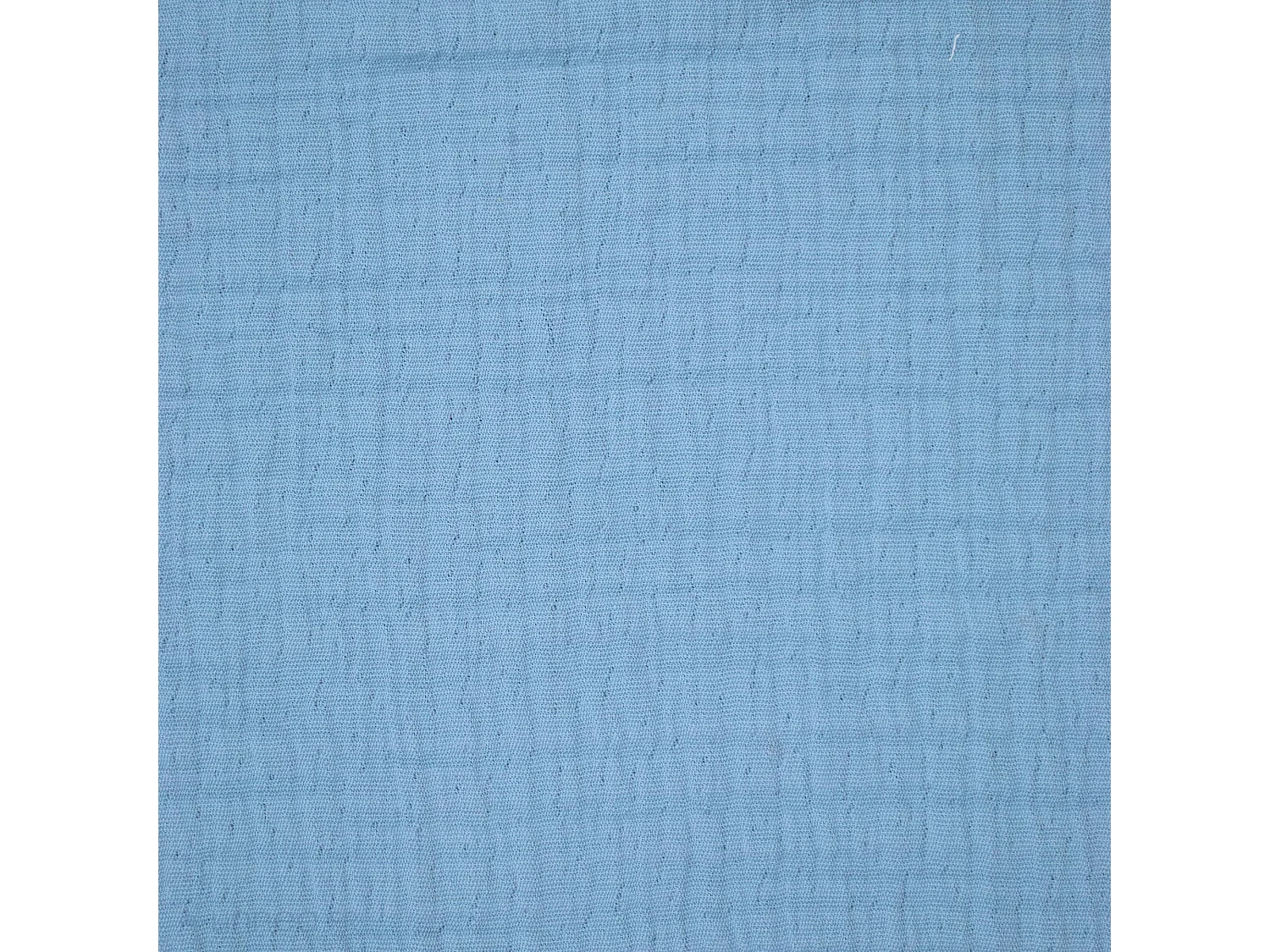 Dessus de lit 270x250 cm BREHAT 100% gaze de coton bleu ciel