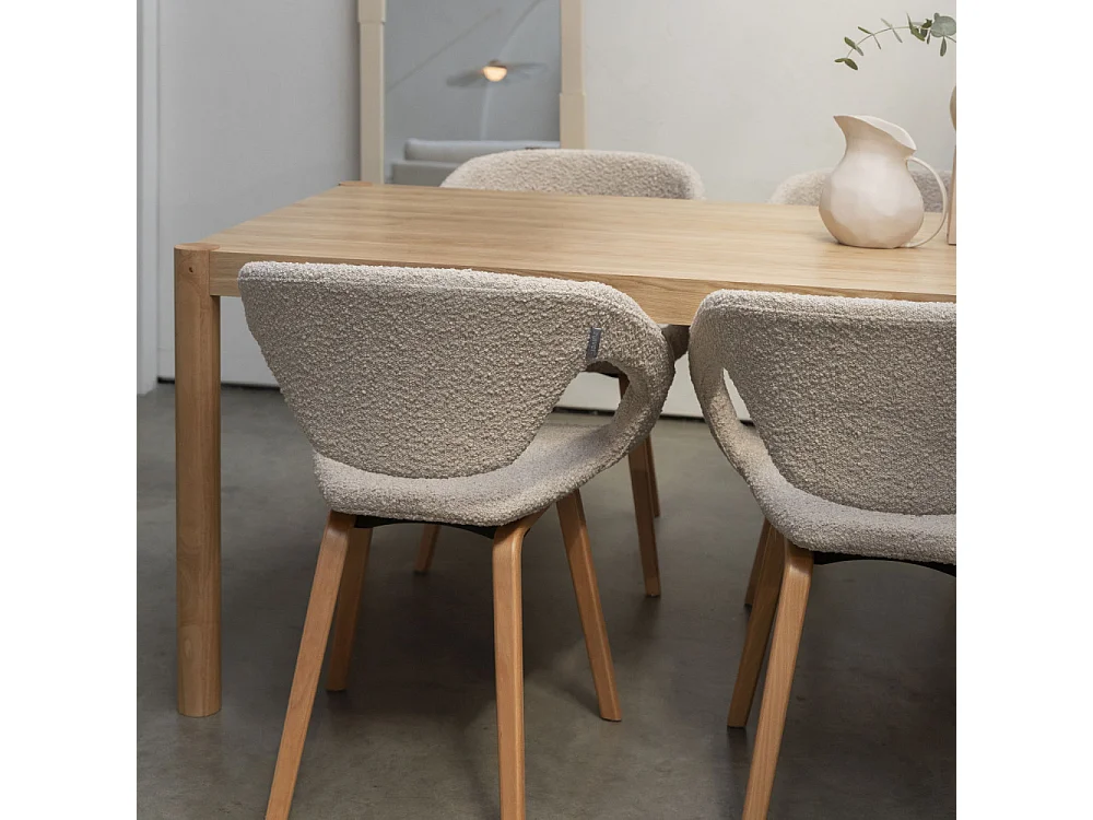 Sticks - Table à manger 10 personnes en bois - Bois clair