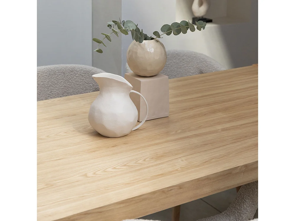 Sticks - Table à manger 10 personnes en bois - Bois clair