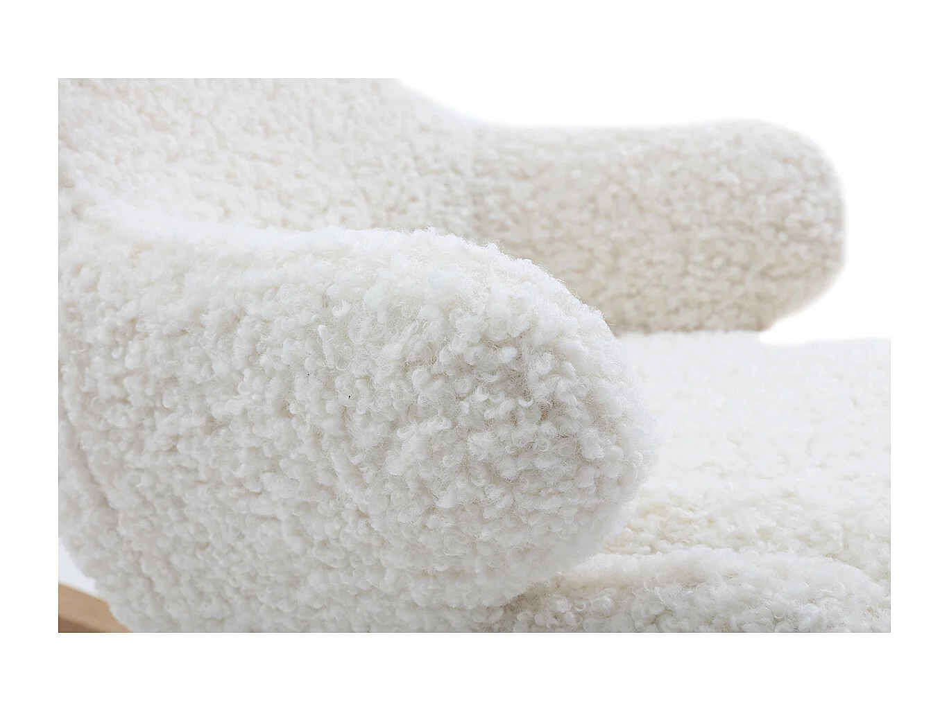 Kinder-Schaukelstuhl Lammfell-Optik SHAUN