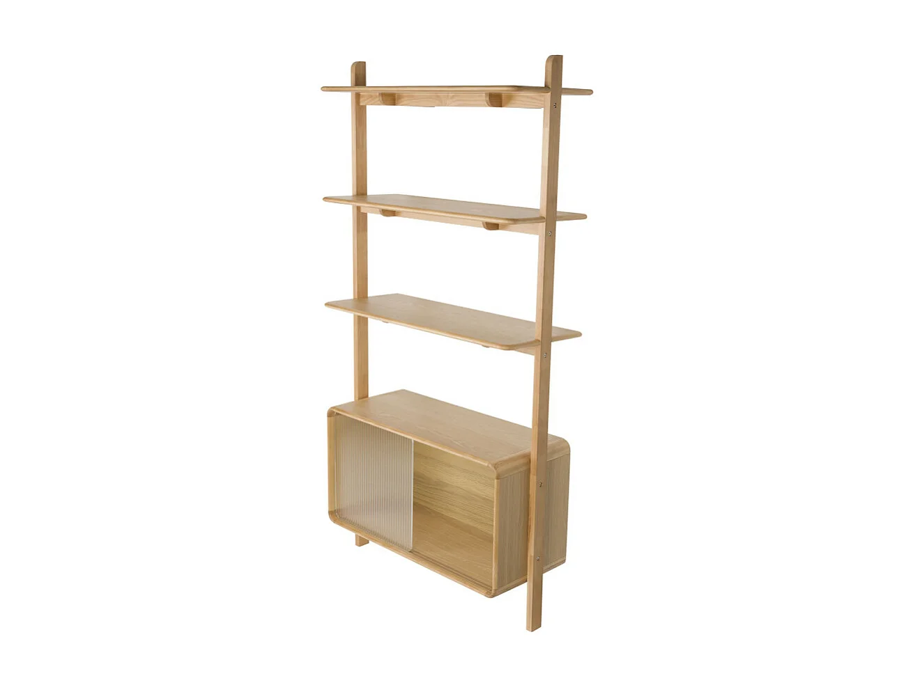 Rise - Étagère sur pieds en bois H180cm - Bois clair