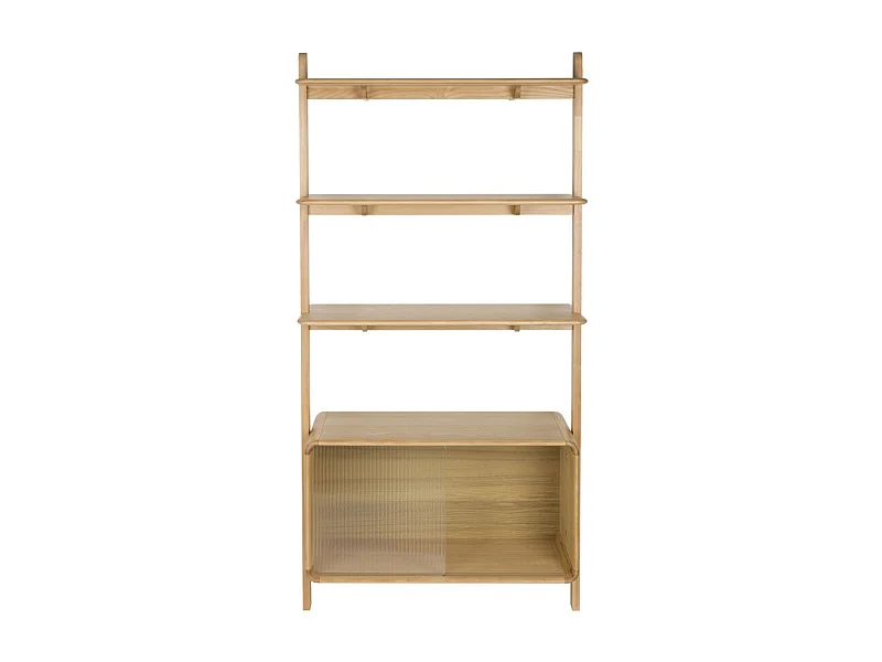 Rise - Étagère sur pieds en bois H180cm - Bois clair