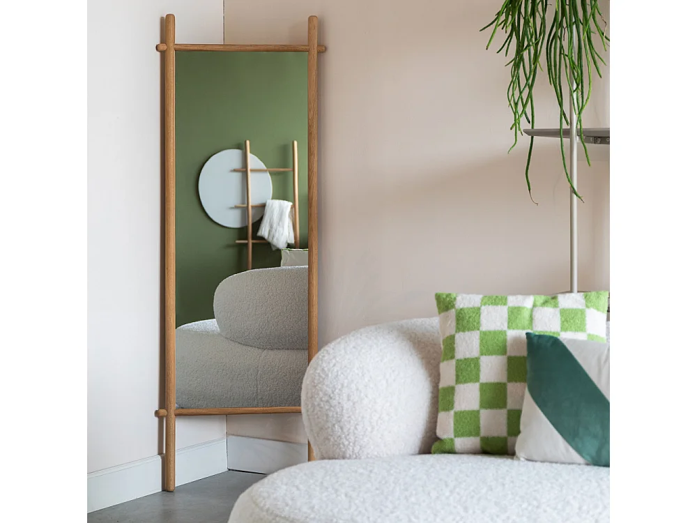 Solene - Miroir en bois 58x160cm - Bois clair