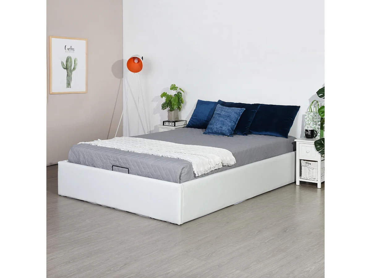 Lit coffre 140x190cm sans matelas,majesty