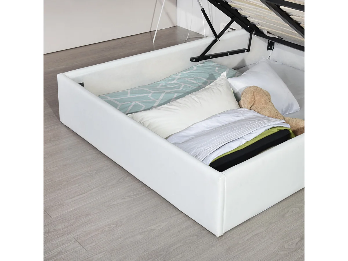 Lit coffre 140x190cm sans matelas,majesty